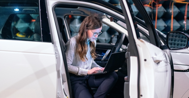 Woman In White Long Sleeve Shirt Sitting On White Car 16X9