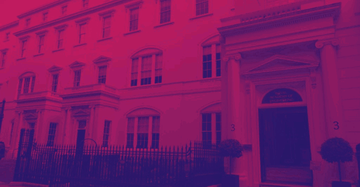 Duochrome Prince Philip House fuchsia indigo landscape