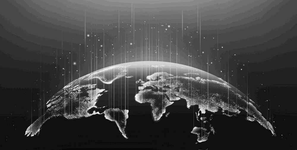 Graphic Earth With Visual Traces