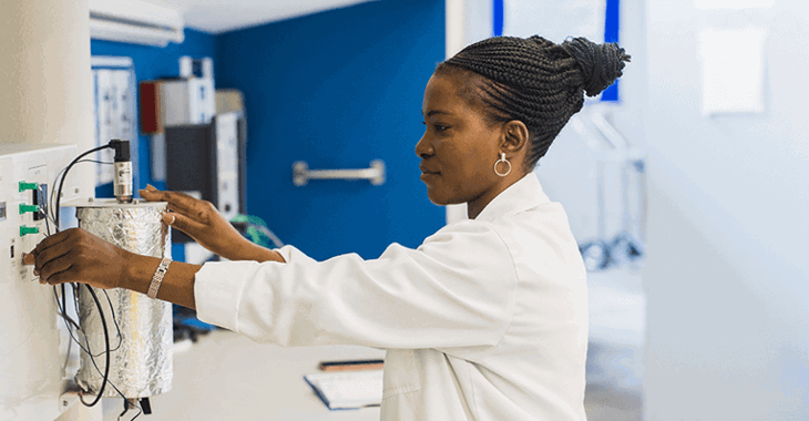 woman working in lab landscape